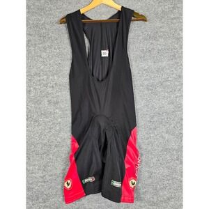 Santini Men's XXL Black Red‎ Cycling Bib Shorts Chianti Classico Made in Italy